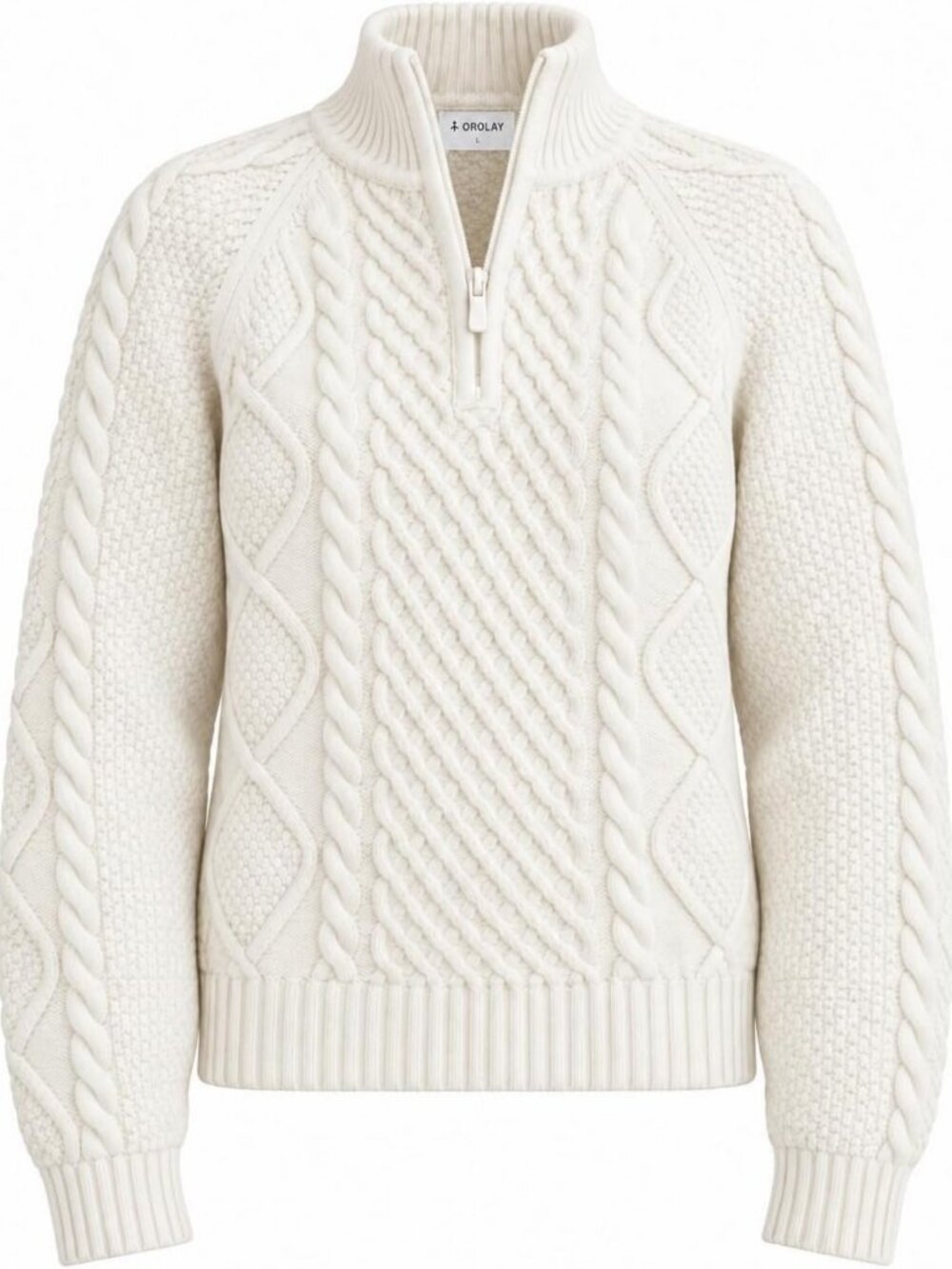 Cozy Women's Wool Blend Cable Knit Quarter Zip Pullover Sweater - Perfect for